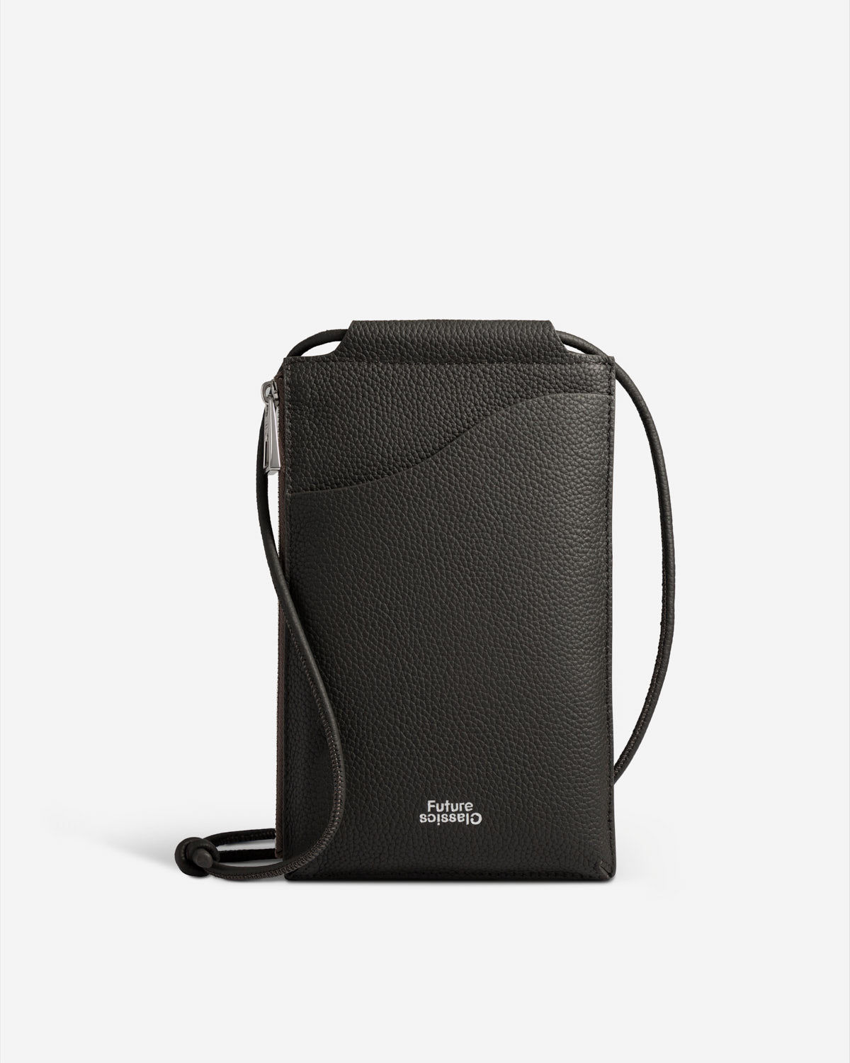 Moonless Night Mini Pocket Pebble Crossbody Womens Small Leather Crossbody Bag Black 