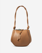 Caramel Small Pot Nappa Bucket Womens Small Leather Bucket Handbag Brown 