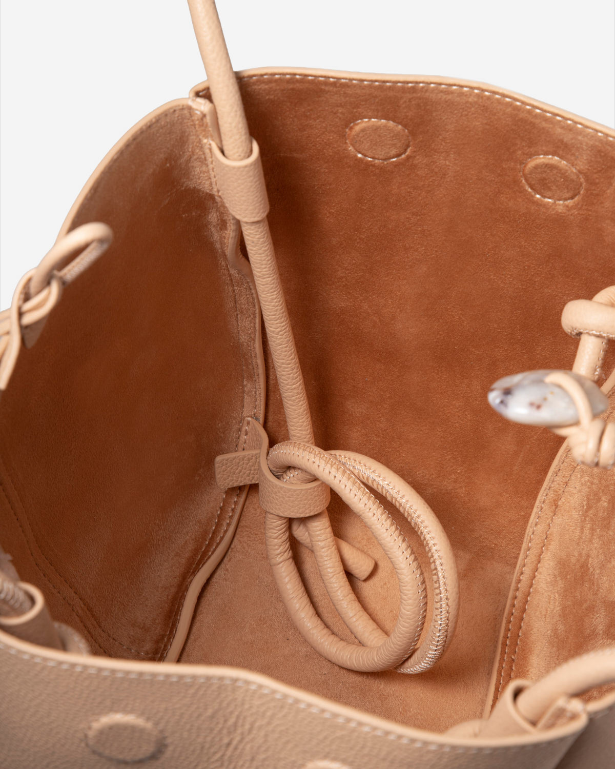 Honey Peach Small Pot Pebble Bucket Womens Small Leather Peach Shoulder Bag 