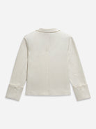 Offwhite Back Vent Boxy Blazer Womens White Blazer Womens Formal Outerwear Work Blazer Sportscoat 
