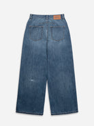 Mid Indigo Loose Fit Jeans Mid-Indigo Womens Denim Wash Indigo Jeans Wide Leg Jeans 