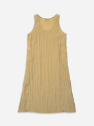 Desert Sand Crinkle Slit DressWomens Sleeveless Long Dress Crinkle Cut Texture Womens Long Dress 