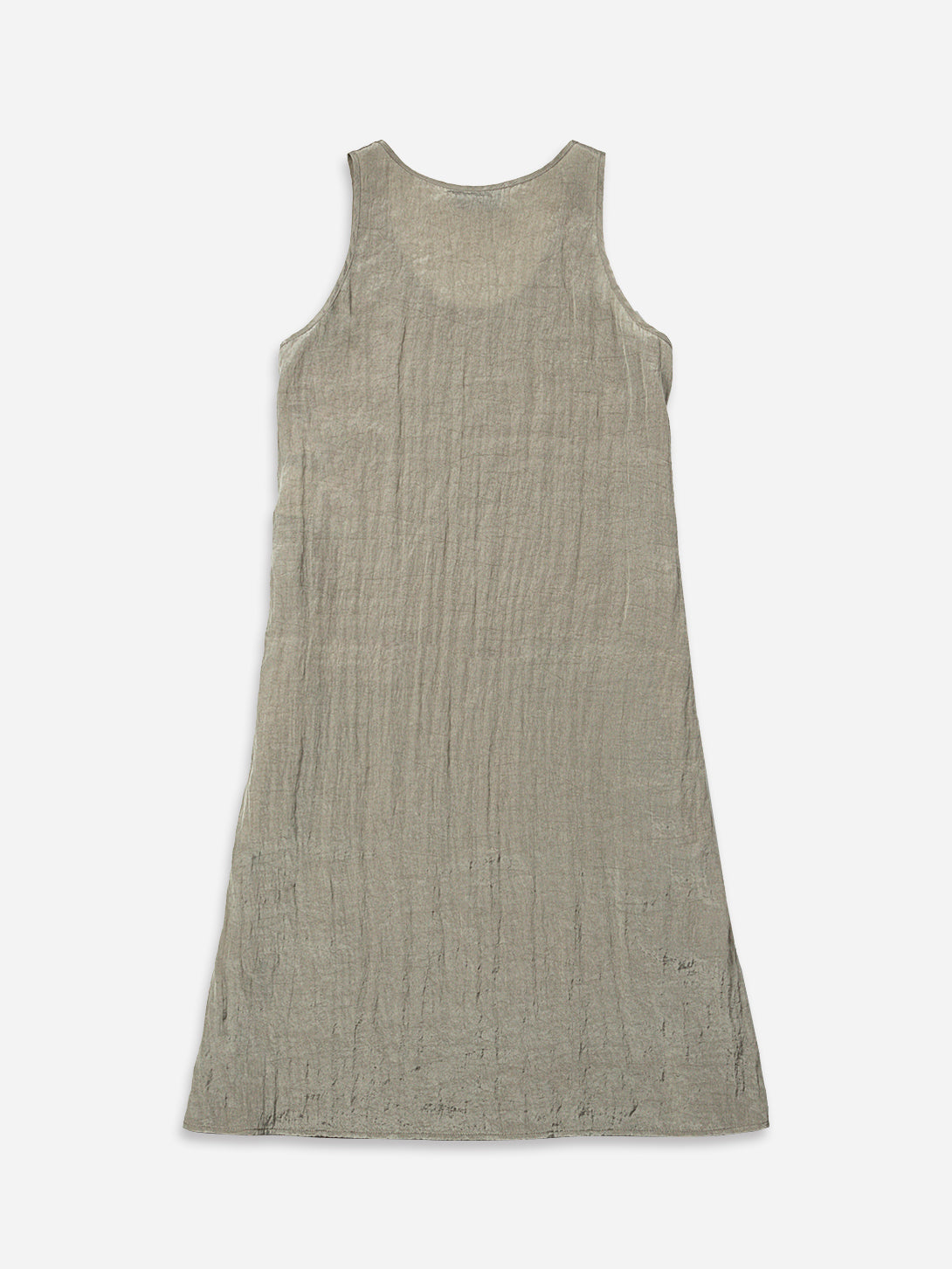 Desert Sage Crinkle Slit DressWomens Sleeveless Long Dress Crinkle Cut Texture Womens Long Dress 