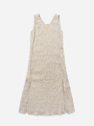 Seedpearl/Desert Sand Stripe Striped Slit Dress Womens Brown Long Dress Sleeveless Striped 