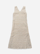 Seedpearl/Desert Sand Stripe Striped Slit Dress Womens Brown Long Dress Sleeveless Striped 