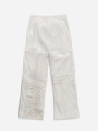 Offwhite Patchwork Oeuvres Pants Womens White Patchwork Cotton Woven Pants Womens Summer Pants 