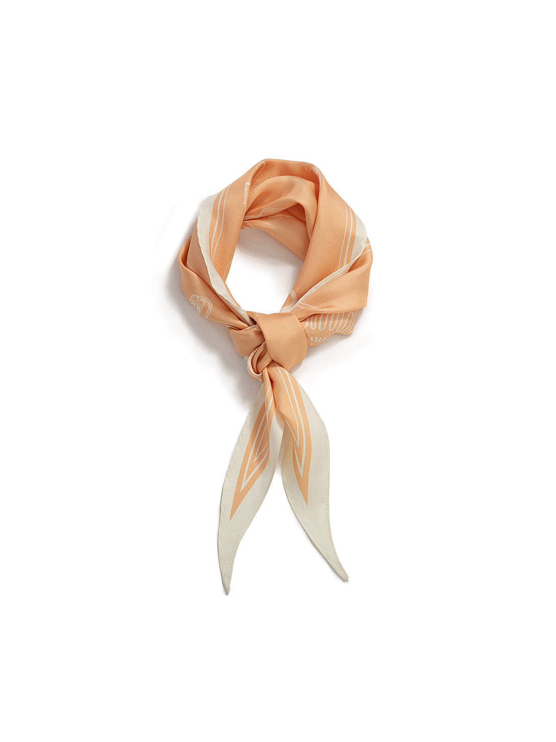 Apricot Print Oeuvres Printed Neckerchief Womens Print Design Handkerchief 