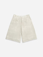 Offwhite Front Slits Tailored Shorts Womens Pleated White Shorts Womens Wide Leg Shorts 
