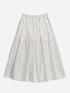 Offwhite Voluminous Oeuvres SkirtWomens Mid Length Skirt White Color Detail Textured 