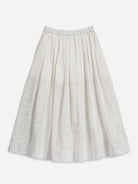 Offwhite Voluminous Oeuvres SkirtWomens Mid Length Skirt White Color Detail Textured 