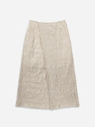 Seedpearl/Desert Sand Stripe Striped Overlap Skirt Womens Long Lightweight Brown Striped Skirt 