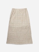 Seedpearl/Desert Sand Stripe Striped Overlap Skirt Womens Long Lightweight Brown Striped Skirt 