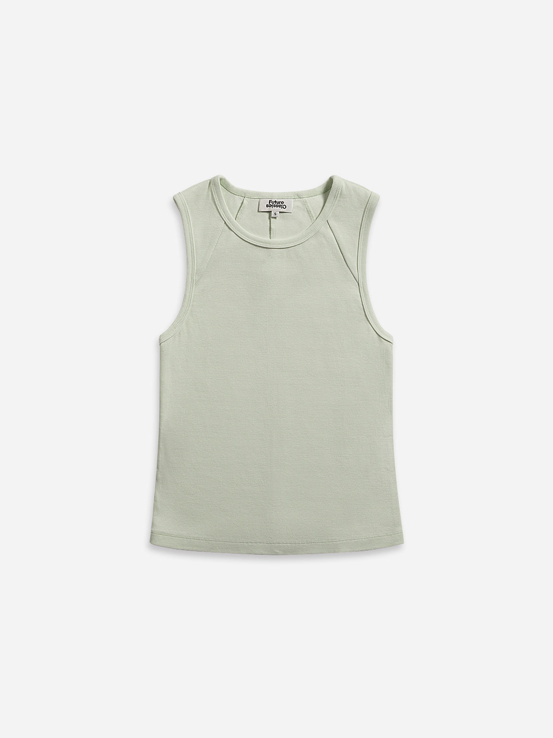Soft Jade Shoulder Yoked Tank Top Womens Cotton Tank Top Textured Sleeveless Shirt 