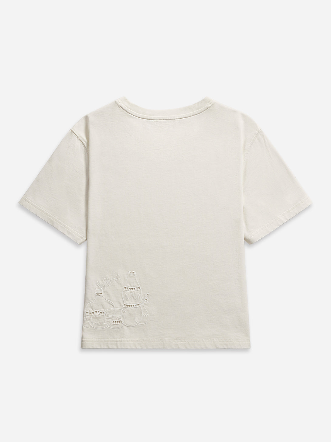 Offwhite Stencils Tee Womens Short Sleeve Cotton Tee Shirt Etched In Design 