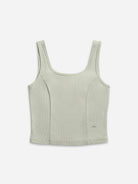 Soft Jade Essential Rib Tank Womens Cropped Cotton Tank Top Shirt 