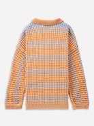 Apricot Stripe Striped Cocoon Cardigan Womens Knit Collared Light Cardigan Striped Pattern 