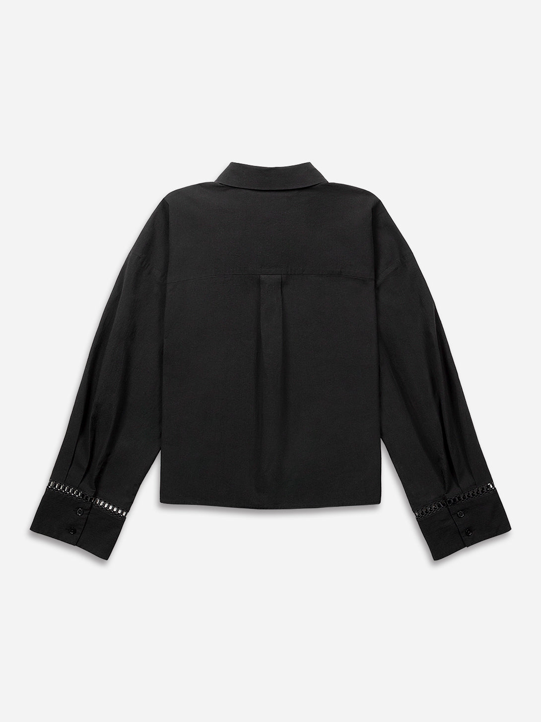 Moonless Night Stencils Trim Shirt Womens Lightweight Button Up Woven Shirt Collared Long Sleeve 