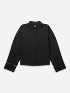 Moonless Night Stencils Trim Shirt Womens Lightweight Button Up Woven Shirt Collared Long Sleeve 