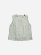 Soft Jade Stripe Textured A-Vent Tank Womens Textured Sleeveless Tank Top Cropped Woven Shirt 