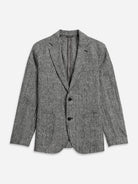 Grey/White Stripe Perry Linen Stripe Blazer Mens Linen Stripe Blazer ONS Clothing