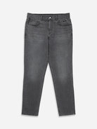 Mid Grey Houstons Tapered Jeans Mens Tapered Straight Fit Dark Wash Denim Jeans 