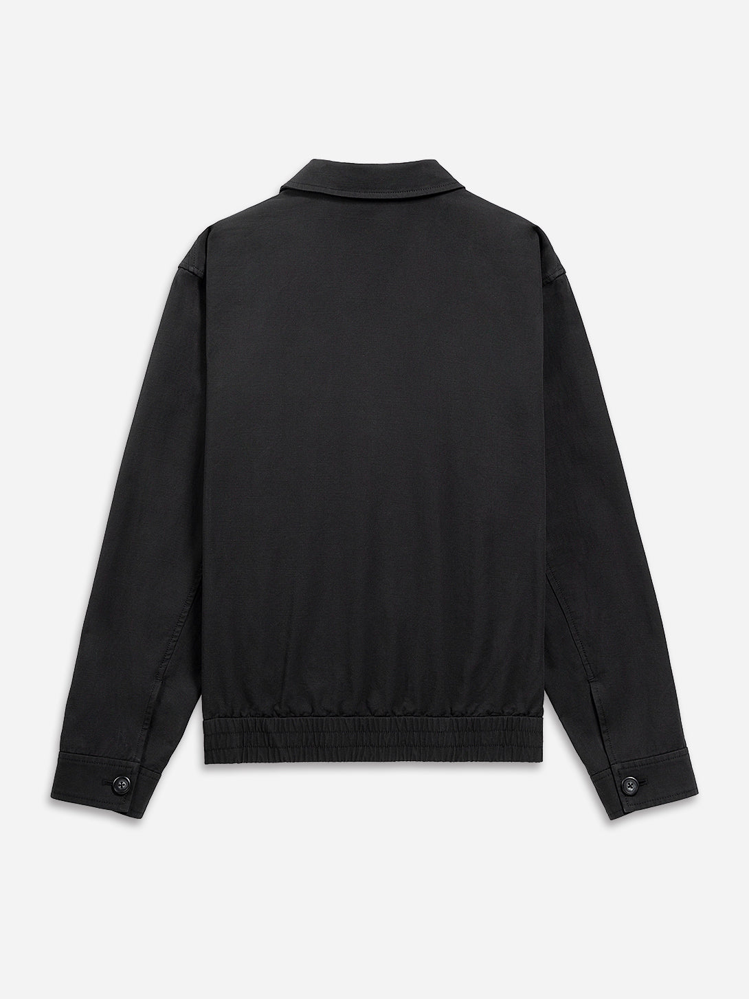 Black Hawthorn Cotton Linen Jacket Mens Mid Weight Layering Jacket Button Up Collared