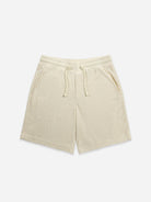 Cream Bklyn Jacquard Towel Shorts Mens Textured Drawstring Comfort Shorts 