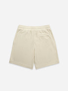Cream Bklyn Jacquard Towel Shorts Mens Textured Drawstring Comfort Shorts 