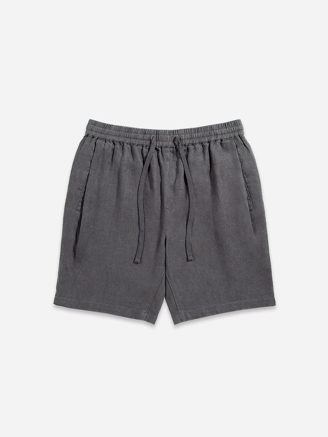Fored Iron Ward Washed Linen Short Mens Drawstring Casual Linen Shorts 