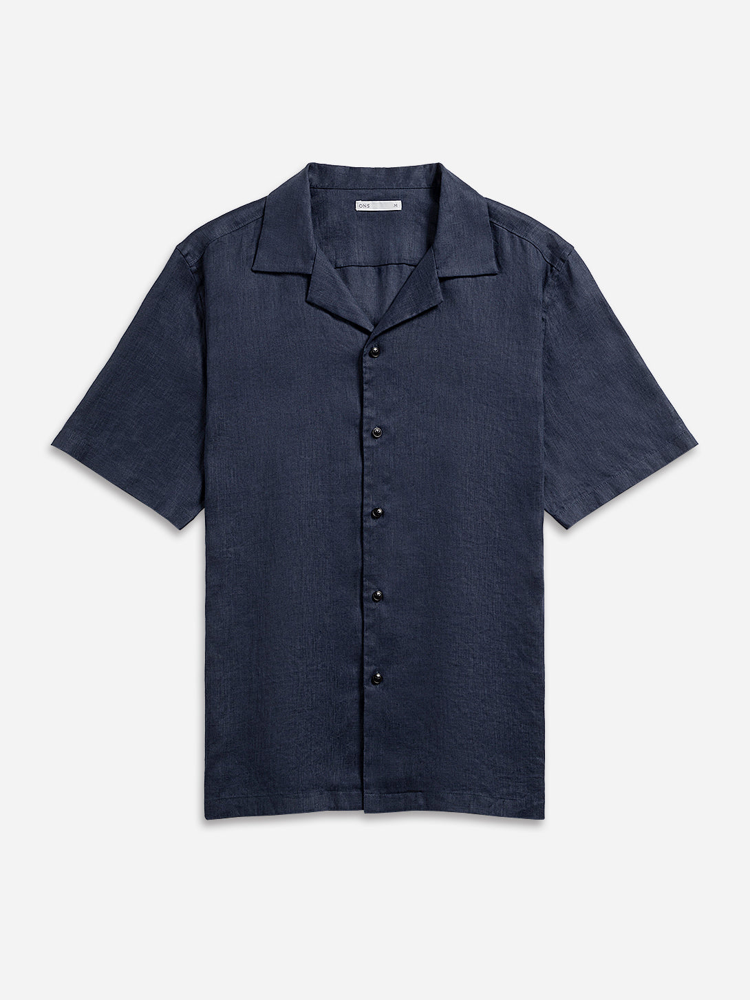 Dk Navy Rockaway Linen Shirt Mens Camp Collar Navy Shirt Short Sleeve ONS Clothing 