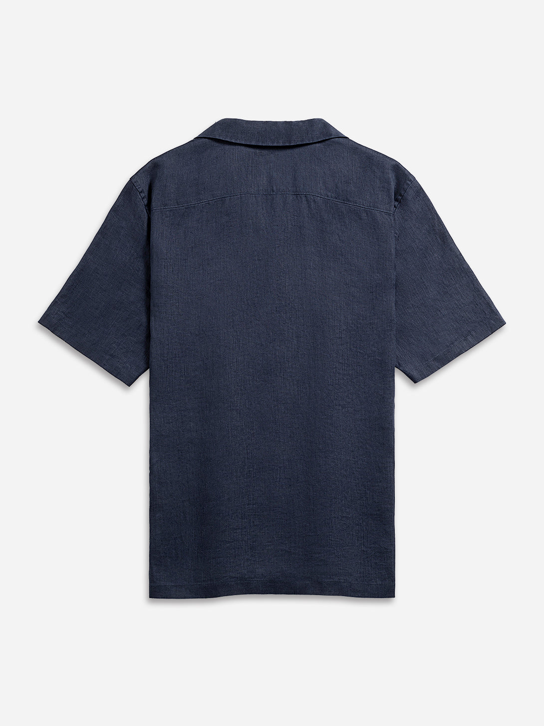 Dk Navy Rockaway Linen Shirt Mens Camp Collar Navy Shirt Short Sleeve ONS Clothing 