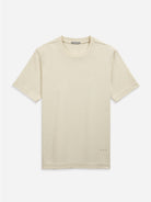 Cream Alphabet Crew Neck Tee Mens Regular Fit Stretch Tee Shirt Mid Weight 