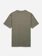 Smoke Olive Alphabet Crew Neck Tee Mens Regular Fit Stretch Tee Shirt Mid Weight 