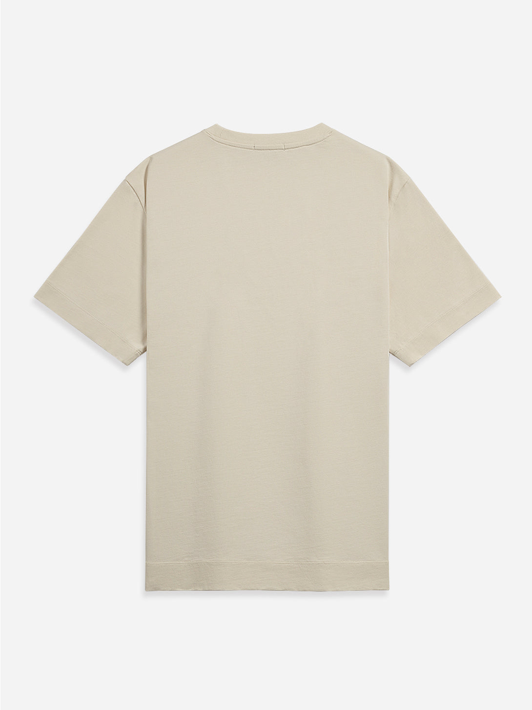 Cream Baseile Logo Tee Mens Relaxed Fit Embroidered Logo Tee Short Sleeve 