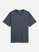 Iron Blue Baseile Logo Tee Mens Relaxed Fit Embroidered Logo Tee Short Sleeve 