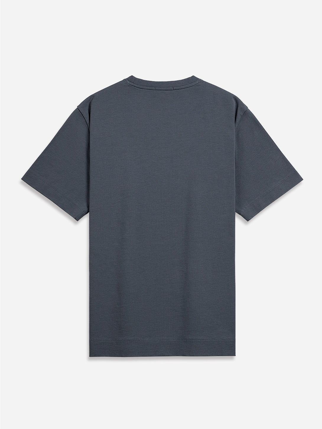 Iron Blue Baseile Logo Tee Mens Relaxed Fit Embroidered Logo Tee Short Sleeve 