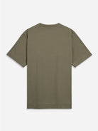 Smoke Olive Baseile Logo Tee Mens Relaxed Fit Embroidered Logo Tee Short Sleeve 