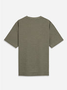 Smoke Olive Baseile Slub Waffle Tee Mens  Waffle Knit Tee Shirt Mens Crew Neck Short Sleeve Tee 