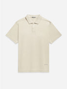 Cream Bennett Interlock Polo Mens Short Sleeve Polo Shirt Athleisure Stretch Polo 