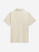 Cream Bennett Interlock Polo Mens Short Sleeve Polo Shirt Athleisure Stretch Polo 