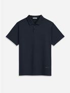 Navy Bennett Interlock Polo Mens Short Sleeve Polo Shirt Athleisure Stretch Polo 