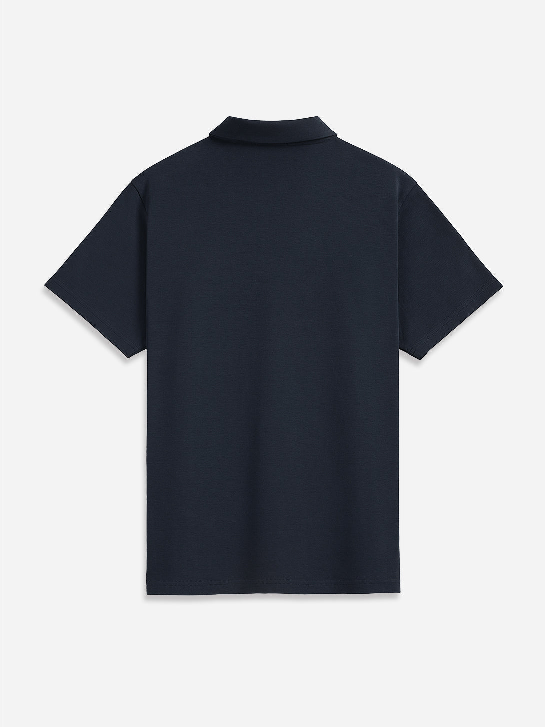 Navy Bennett Interlock Polo Mens Short Sleeve Polo Shirt Athleisure Stretch Polo 