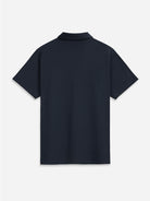 Navy Bennett Interlock Polo Mens Short Sleeve Polo Shirt Athleisure Stretch Polo 