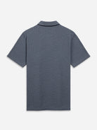 Iron Blue Bennett Slub Waffle Polo Mens Stretch Short Sleeve Collared Polo Shirt 