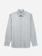 Lt Blue/White Stripe Arik Stripe Shirt Mens Button Up Woven Shirt Point Collar Work Shirt 