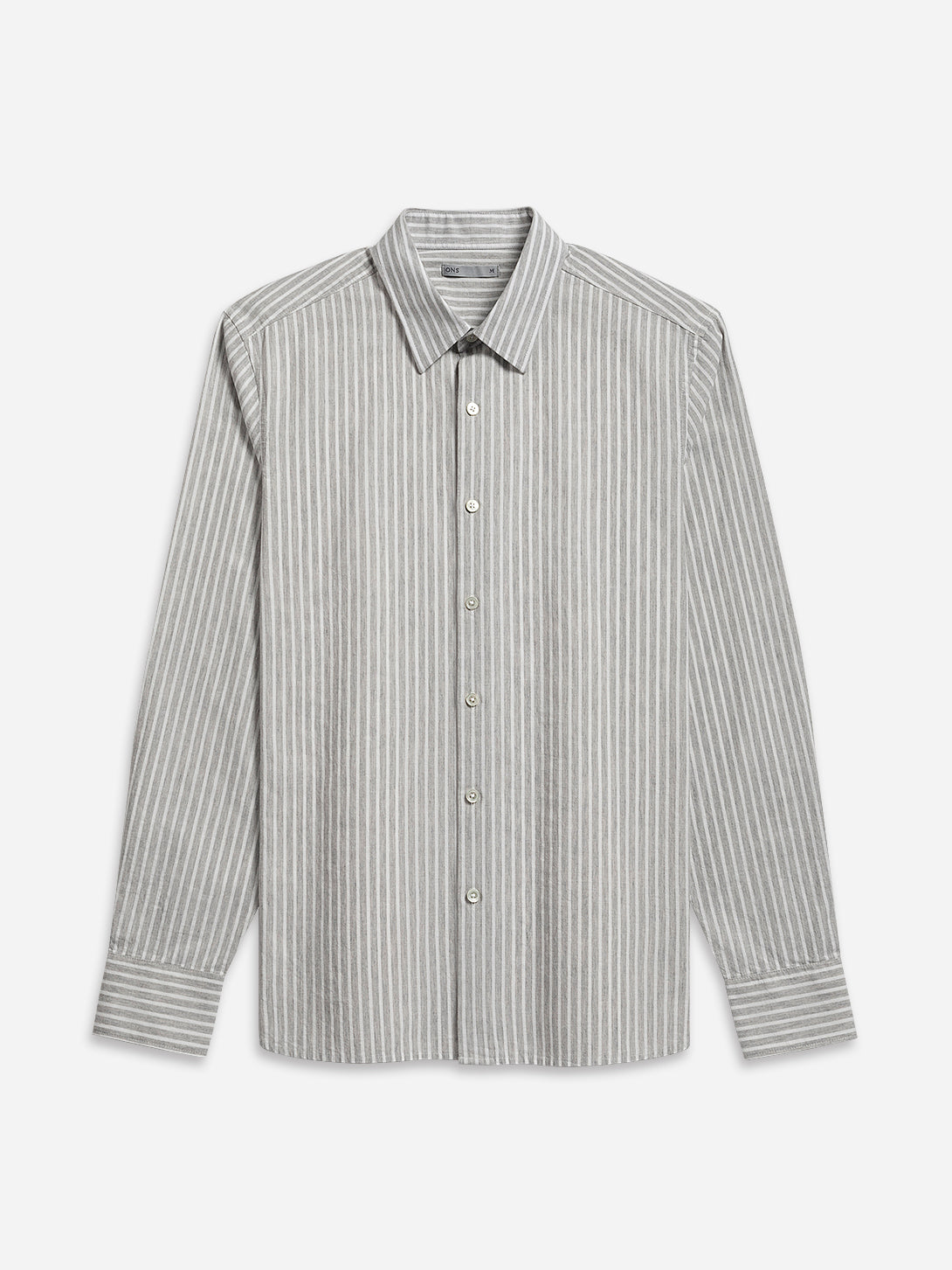 Lt Grey Heather/White Stripe Arik Heather Stripe Shirt Mens Pinstripe Button Up Dress Shirt Casual Button Up Work Shirt Point Collar Long Sleeve 