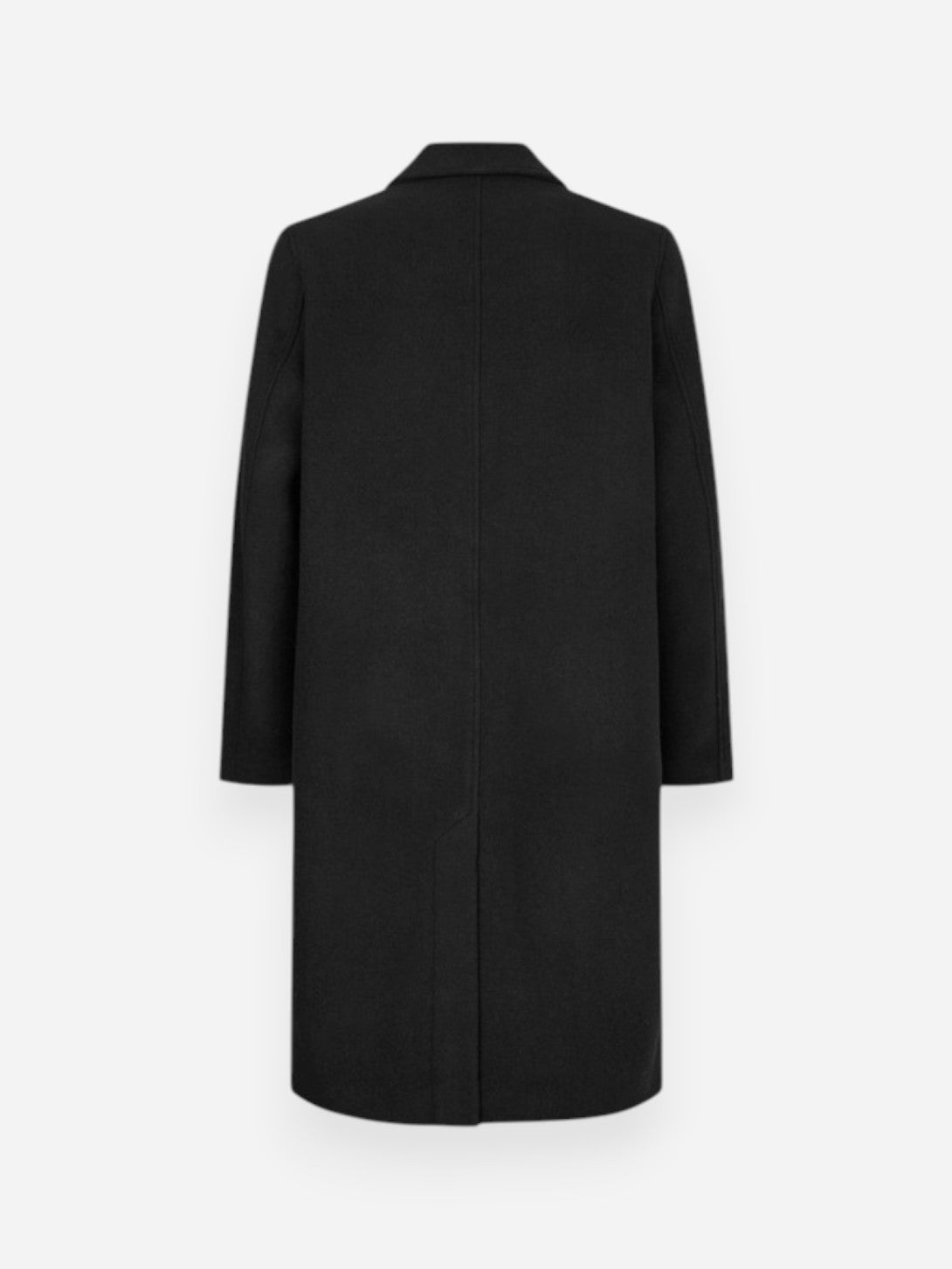 Black Safalco Coat Mens Heavyweight Winter Overcoat Samsoe Samsoe 