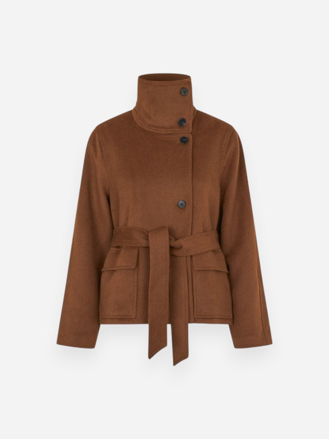 Potting Soil Sagia Jacket Womens Wool Heavy Coat Samsoe Samsoe 
