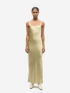 Sage Green Sunna Dress Womens Satin Dress Samsoe Samsoe 