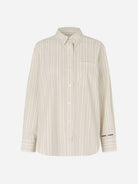 Bone St Salova Pocket Shirt Womens Woven Striped Shirt Button Up Samsoe Samsoe 